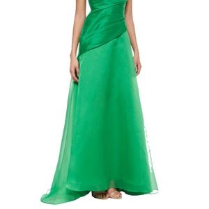 Monique lhuillier ML one-shoulder draped gown